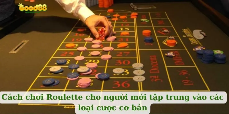 Cách chơi Roulette cho người mới tập trung vào các loại cược cơ bản
